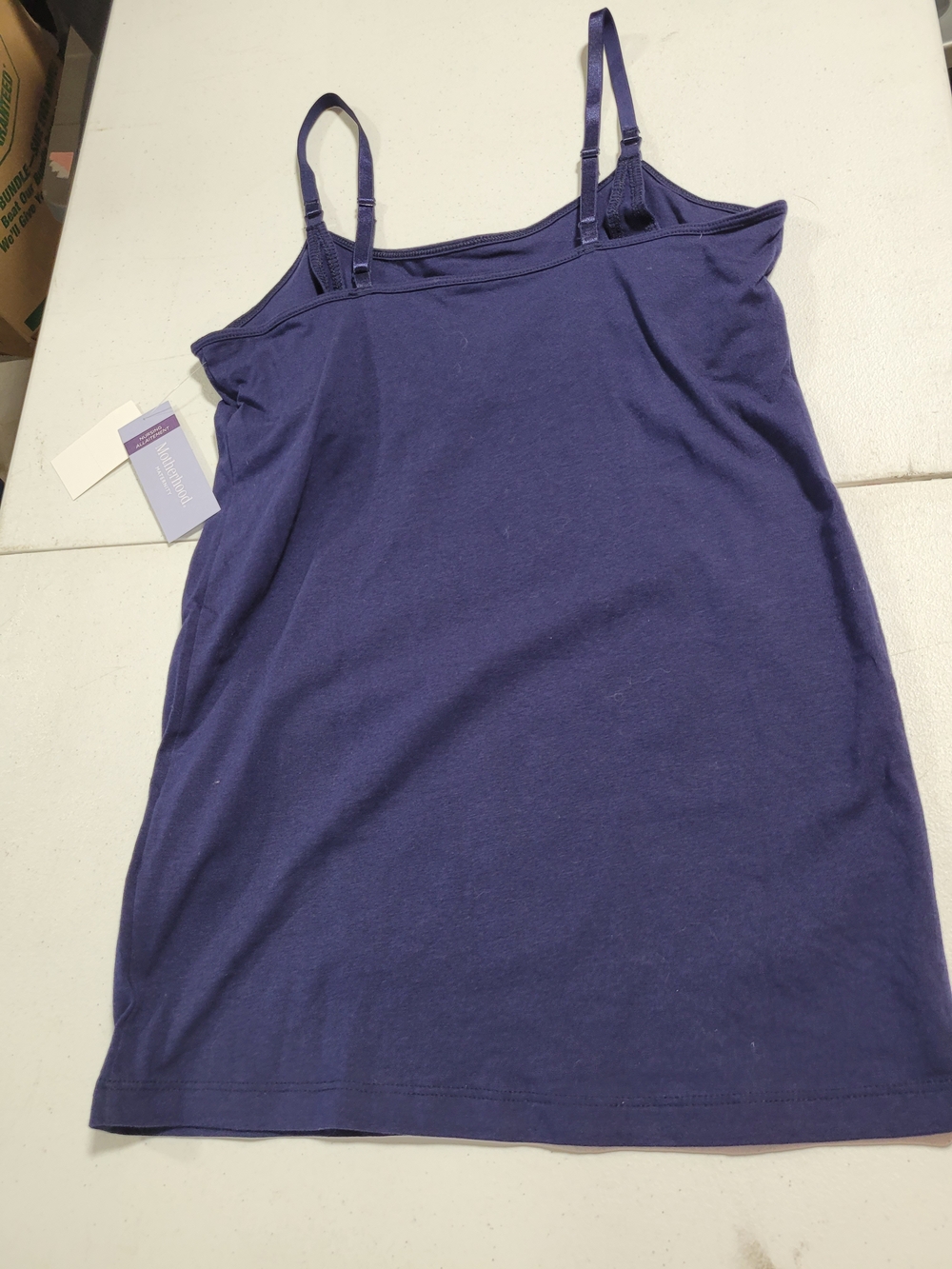Motherhood Navy Purple Adjustable-Strap Maternity Nursing Camisole - Picture 3 of 4